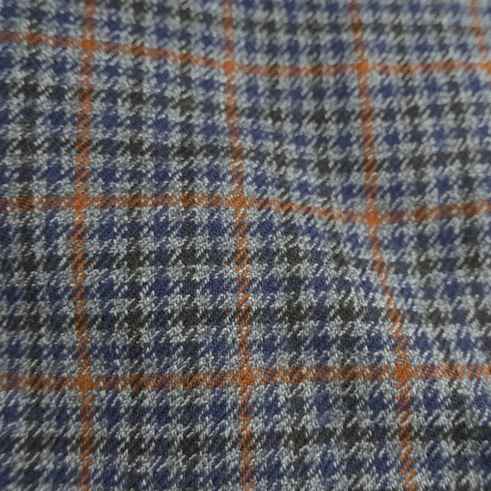 Stafford Sport Coat Men 44S Short Merino Wool Houndstooth Plaid Blazer Classic